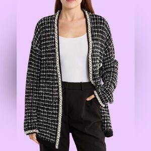 Alice + Olivia Black and White Cardigan